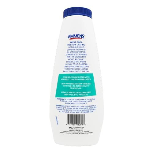 Ammens Powder Shower Fresh Deodorant, 11 oz (Pack of 2) Avelisse