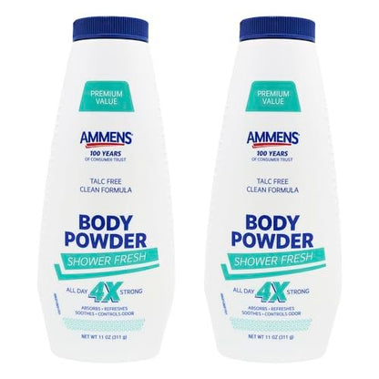 Ammens Powder Shower Fresh Deodorant, 11 oz (Pack of 2) Avelisse