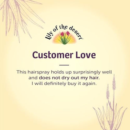 Lily Of The Desert Natural Hold Aloe Vera Hair Spray - Unscented, Alcohol-Free, Non-Aerosol (8 Fl Oz)
