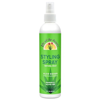 Lily Of The Desert Natural Hold Aloe Vera Hair Spray - Unscented, Alcohol-Free, Non-Aerosol (8 Fl Oz)