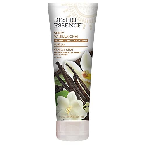 Desert Essence Spicy Vanilla Chai Hand & Body Lotion, Uplifting, Smooth & Soften Skin, No Greasy Residue, Aloe Vera, Shea Butter, Vitamin E, 8 Fl Oz - görsel 1