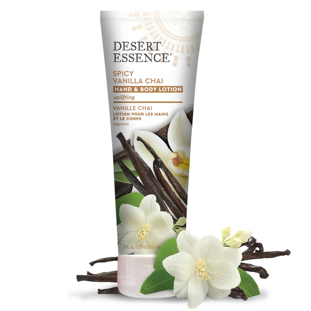 Desert Essence Spicy Vanilla Chai Hand & Body Lotion, Uplifting, Smooth & Soften Skin, No Greasy Residue, Aloe Vera, Shea Butter, Vitamin E, 8 Fl Oz - görsel 4