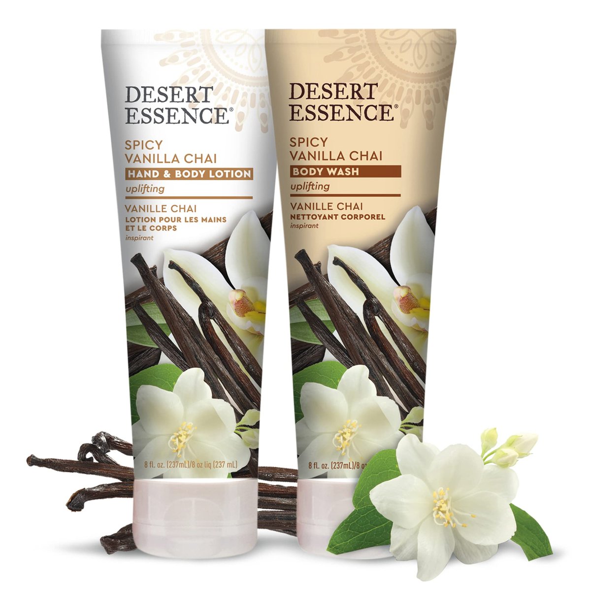 Desert Essence Spicy Vanilla Chai Hand & Body Lotion, Uplifting, Smooth & Soften Skin, No Greasy Residue, Aloe Vera, Shea Butter, Vitamin E, 8 Fl Oz - görsel 16
