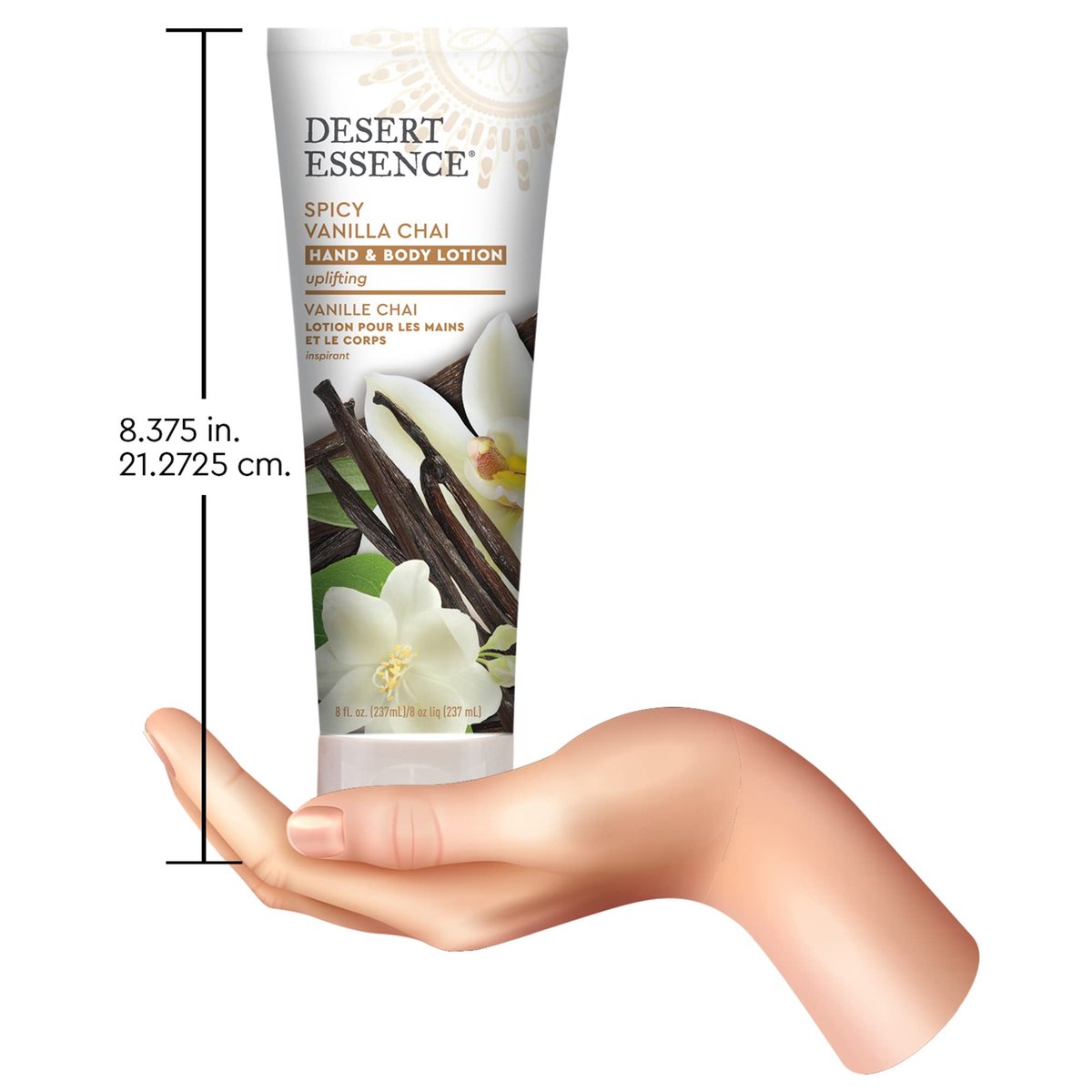 Desert Essence Spicy Vanilla Chai Hand & Body Lotion, Uplifting, Smooth & Soften Skin, No Greasy Residue, Aloe Vera, Shea Butter, Vitamin E, 8 Fl Oz - görsel 14