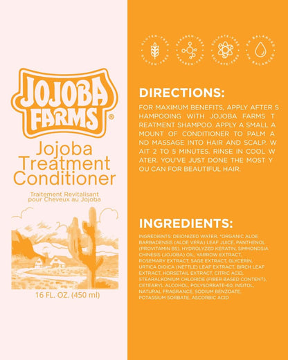 Jojoba Farms Treatment Conditioner by Mill Creek - 16 fl. oz (450 ml) - Moisturizing & Nourishing for All Hair Types