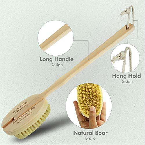 Bernard Jensen Natural Bristle Body Brush for Dry Brushing, Exfoliation & Skin Care - görsel 12