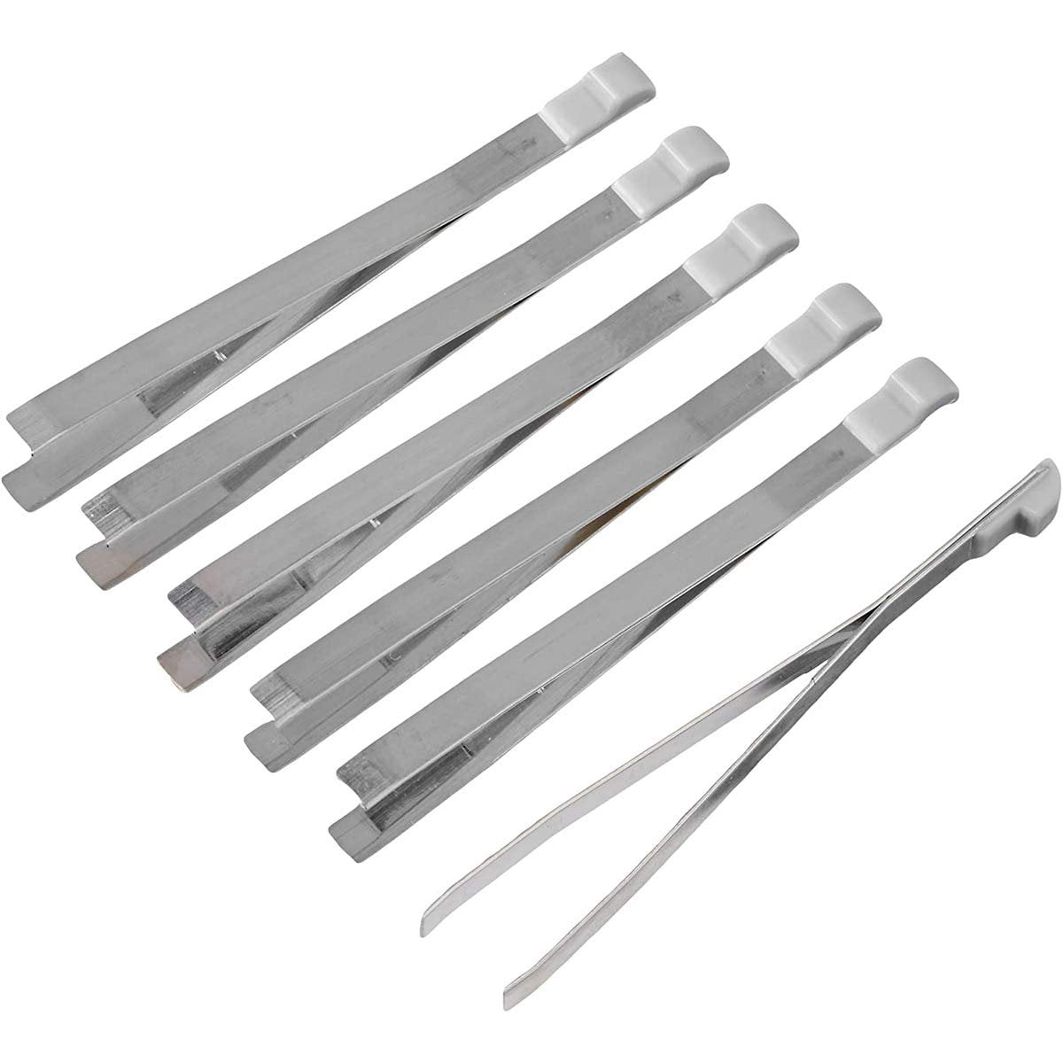 Victorinox Stainless Steel Tweezers, Pack of 6 – Precision Slanted Tweezers for Splinter Removal & Eyebrow Grooming - görsel 1