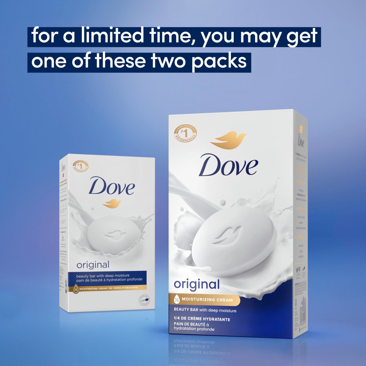 Dove Beauty Bar Soap Original, 6 Bars for Soft, Smooth Skin, with 1/4 Moisturizing Cream, 3.75 oz Each - görsel 3