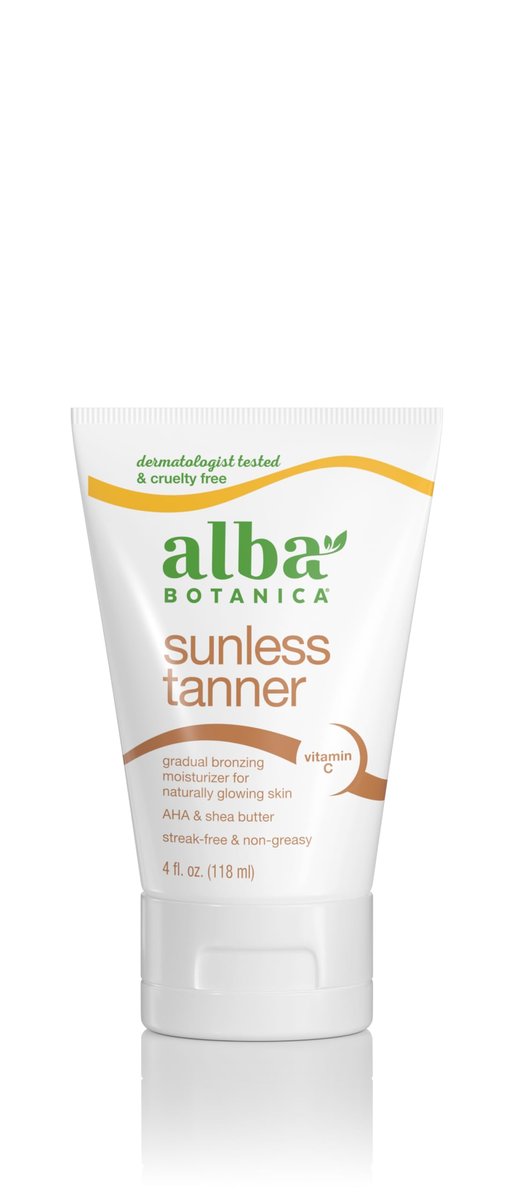 Alba Botanica Gradual Bronzing Moisturizer Sunless Tanner with Vitamin C and Shea Butter, 4 oz - görsel 1
