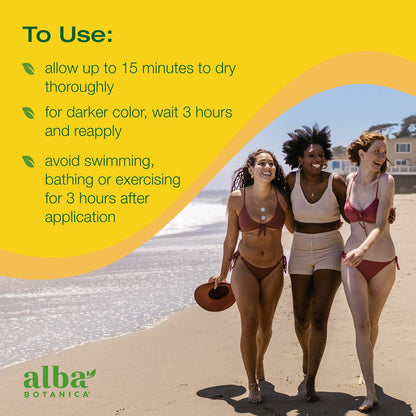 Alba Botanica Gradual Bronzing Moisturizer Sunless Tanner with Vitamin C and Shea Butter, 4 oz
