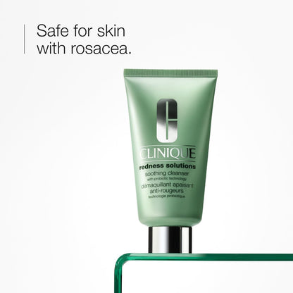 Clinique Redness Solutions Soothing Oil Free Face Cream Cleanser with Probiotic Technology - 5 Fl Oz Avelisse