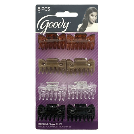 Goody 8 Claw Clips - Multicolor Hair Clips for Thick & Thin Hair, 8 Count