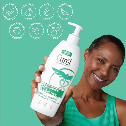 Curel Fragrance Free Comforting Body Lotion, Unscented Dry Skin Moisturizer for Sensitive Skin, with Advanced Ceramide Complex, Repairs Moisture Barrier, 20 oz - görsel 6