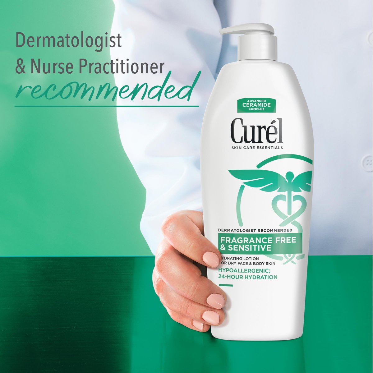 Curel Fragrance Free Comforting Body Lotion, Unscented Dry Skin Moisturizer for Sensitive Skin, with Advanced Ceramide Complex, Repairs Moisture Barrier, 20 oz - görsel 11