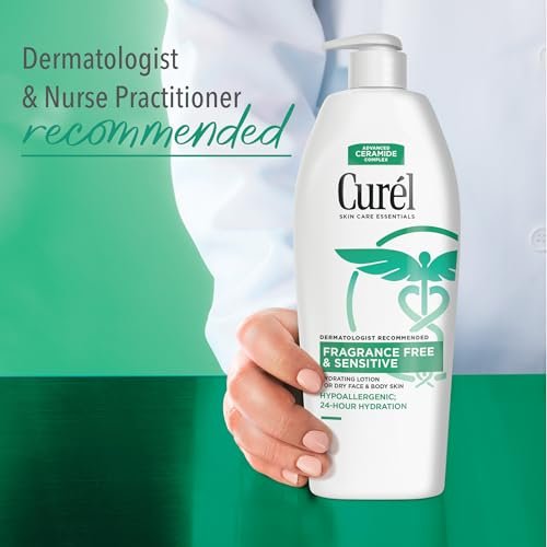Curel Fragrance Free Comforting Body Lotion, Unscented Dry Skin Moisturizer for Sensitive Skin, with Advanced Ceramide Complex, Repairs Moisture Barrier, 20 oz - görsel 12