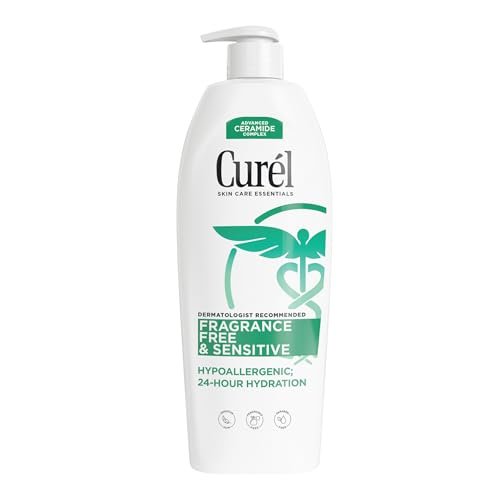 Curel Fragrance Free Comforting Body Lotion, Unscented Dry Skin Moisturizer for Sensitive Skin, with Advanced Ceramide Complex, Repairs Moisture Barrier, 20 oz - görsel 2