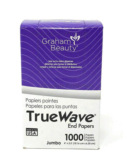 Graham Beauty Salon Truewave Jumbo End Paper 1000 Count – Professional Hair Wraps