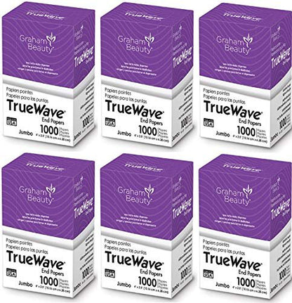 Graham Beauty Salon Truewave Jumbo End Paper 1000 Count – Professional Hair Wraps