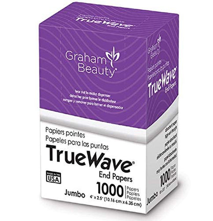 Graham Beauty Salon Truewave Jumbo End Paper 1000 Count – Professional Hair Wraps