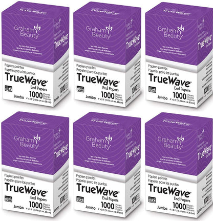 Graham Beauty Salon Truewave Jumbo End Paper 1000 Count – Professional Hair Wraps