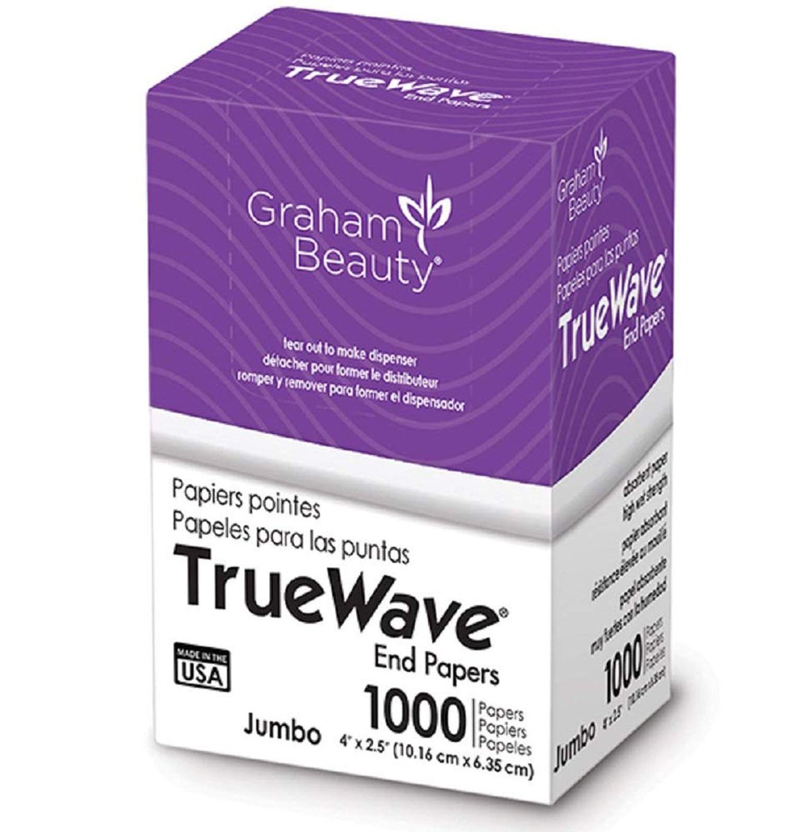 Graham Beauty Salon Truewave Jumbo End Paper 1000 Count – Professional Hair Wraps - görsel 1