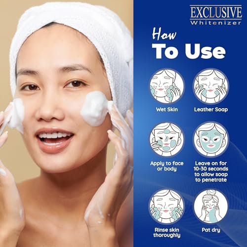 FAIR & WHITE Exclusive Exfoliating Soap 200g / 7oz - Moisturizing Bar Soap for Face and Body Avelisse