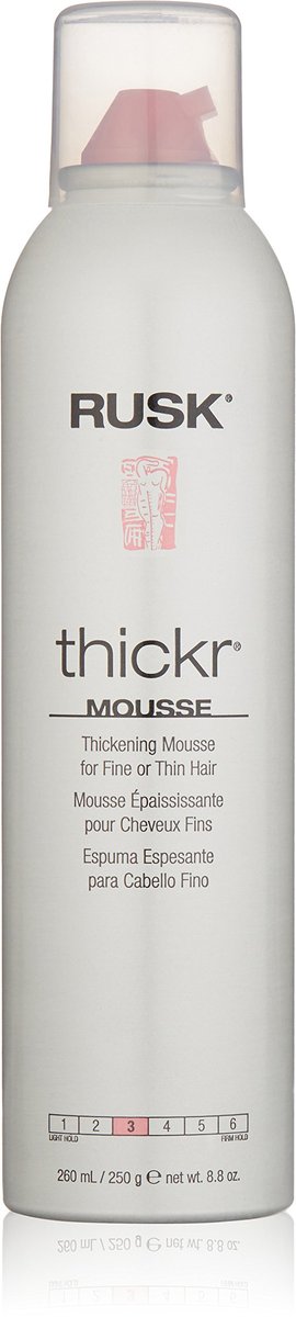 RUSK Thickr Thickening Mousse Foam - Volumizing Hair Mousse for Fine Hair, 8.8 oz