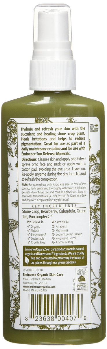 Eminence Organic Skincare Stone Crop Hydrating Mist - 4.2 oz Face Mist for Radiant Skin Avelisse