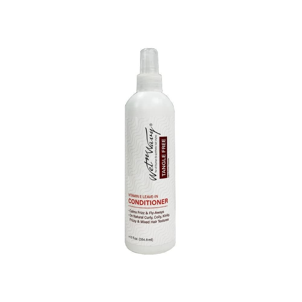 Wet N Wavy Vitamin E Leave-in Conditioner 12 oz – Moisturizing & Detangling Hair Treatment Avelisse