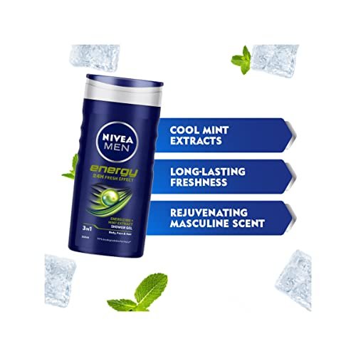 NIVEA MEN Energy Shower Gel, 250ml (8.45 Fl Oz) - Invigorating Body Wash - görsel 8