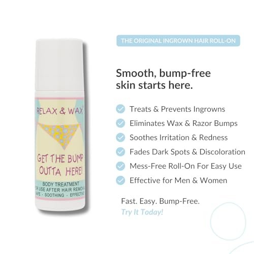 Ingrown Hair Treatment Roll-On for Waxing and Shaving | Razor Bump Relief for Women and Men | Dark Spot Remover for Private Area | Get The Bump Outta Here! Avelisse