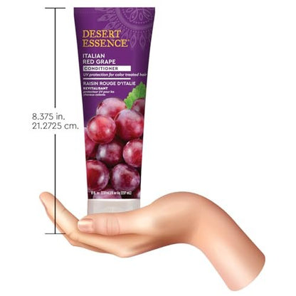 Desert Essence Italian Red Grape Conditioner - Antioxidant-Rich with Resveratrol, Organic Sea Kelp & Nettle Extracts - 8 oz