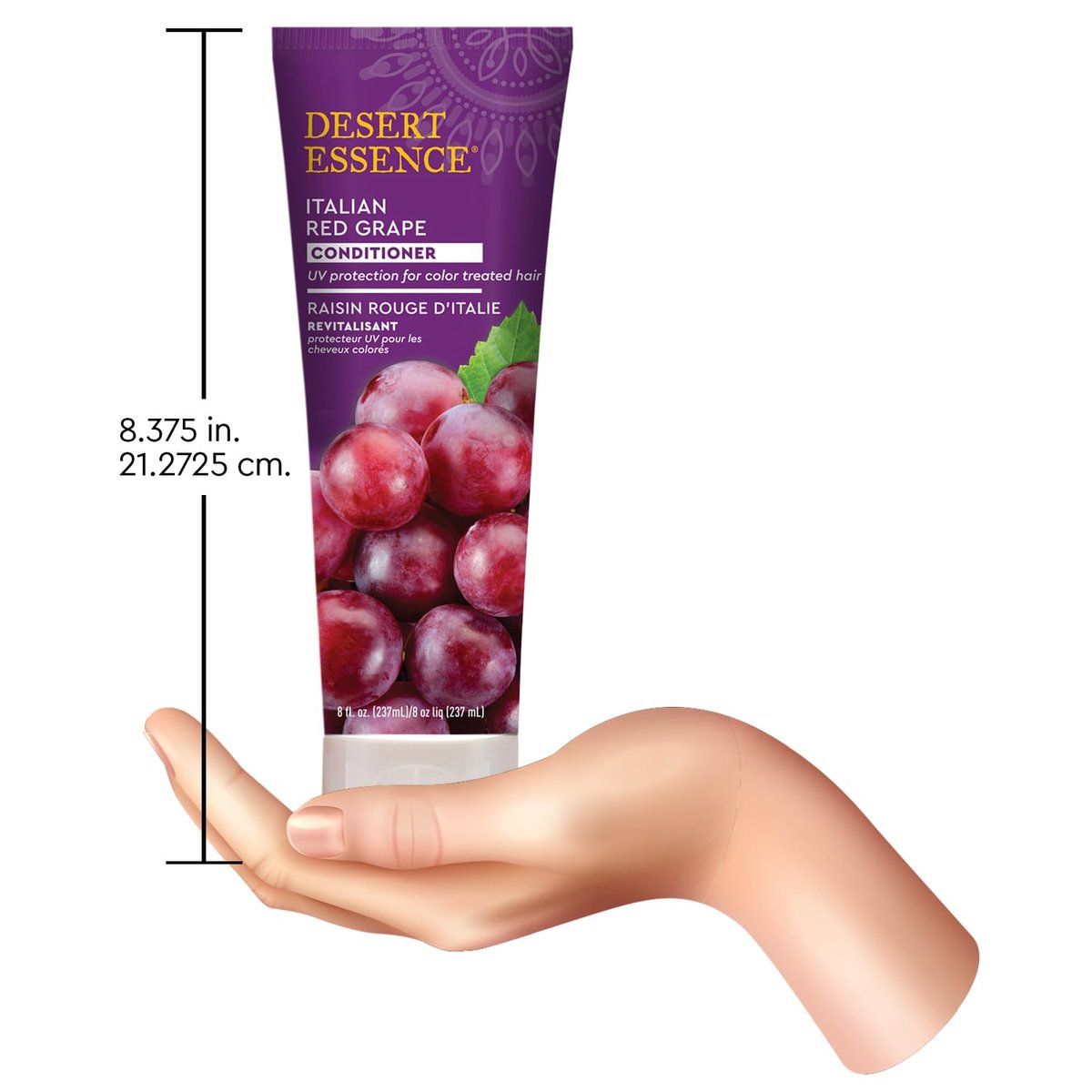 Desert Essence Italian Red Grape Conditioner - Antioxidant-Rich with Resveratrol, Organic Sea Kelp & Nettle Extracts - 8 oz - görsel 3