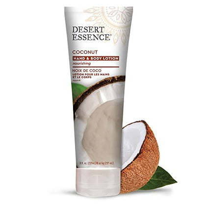 Desert Essence Organic Coconut Hand and Body Lotion - 8 fl oz | Moisturizing & Nourishing