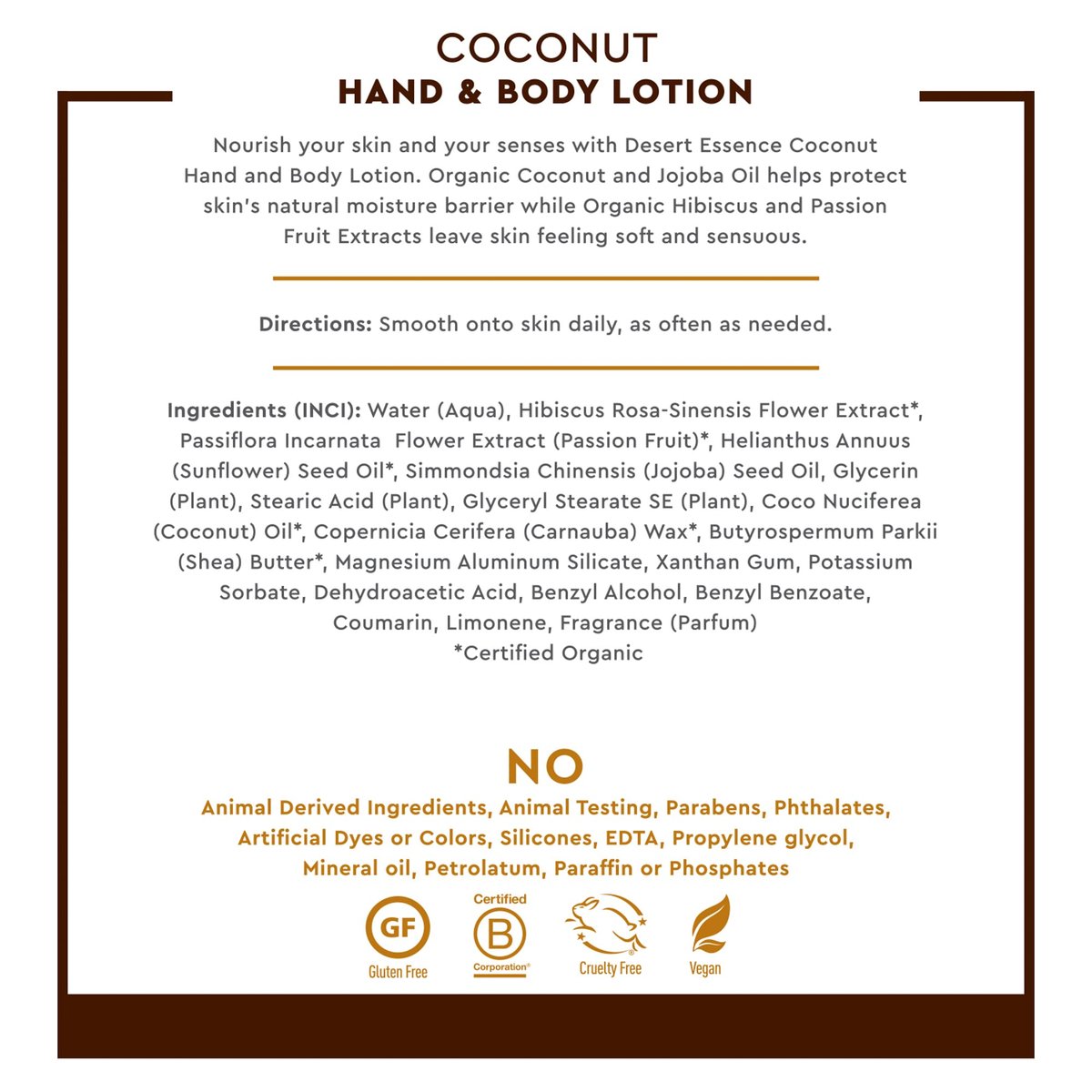 Desert Essence Organic Coconut Hand and Body Lotion - 8 fl oz | Moisturizing & Nourishing - görsel 10
