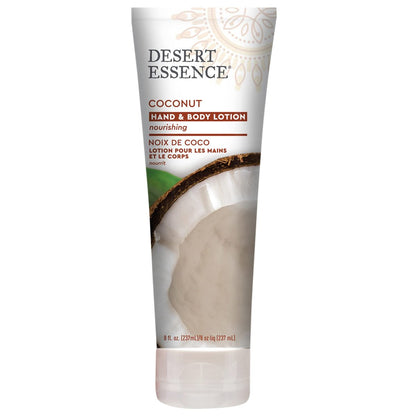 Desert Essence Organic Coconut Hand and Body Lotion - 8 fl oz | Moisturizing & Nourishing