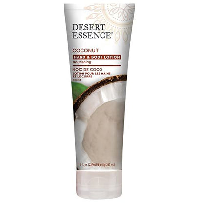 Desert Essence Organic Coconut Hand and Body Lotion - 8 fl oz | Moisturizing & Nourishing