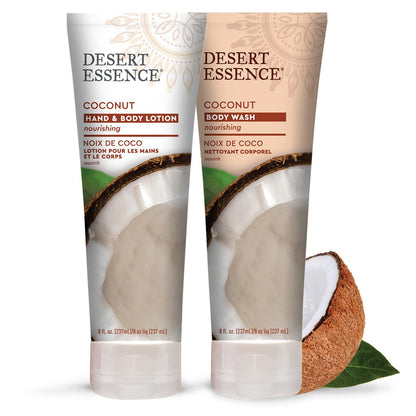 Desert Essence Organic Coconut Hand and Body Lotion - 8 fl oz | Moisturizing & Nourishing