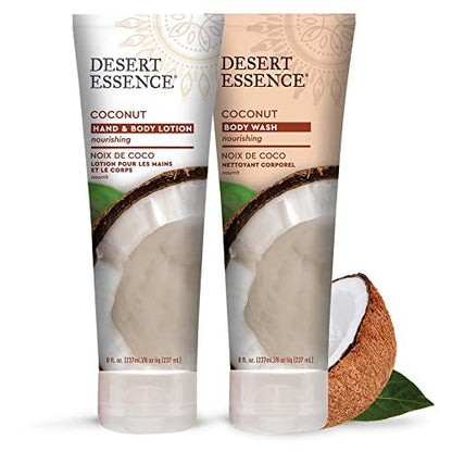 Desert Essence Organic Coconut Hand and Body Lotion - 8 fl oz | Moisturizing & Nourishing