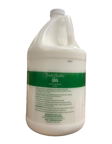 Triple Lanolin Aloe Vera Soothing Lotion - 128 Fl Oz, All Skin Types, Moisturizing & Hydrating Avelisse