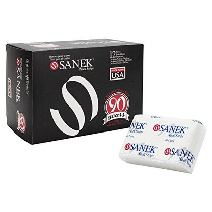 Graham Sanek Neck Strips 2.5 x 17.5 - 12 Packs of 60 Strips (Total 720 Strips) - Paper Hair Removal Strips Avelisse