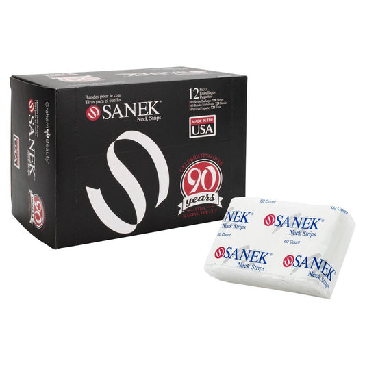 Graham Sanek Neck Strips 2.5 x 17.5 - 12 Packs of 60 Strips (Total 720 Strips) - Paper Hair Removal Strips Avelisse