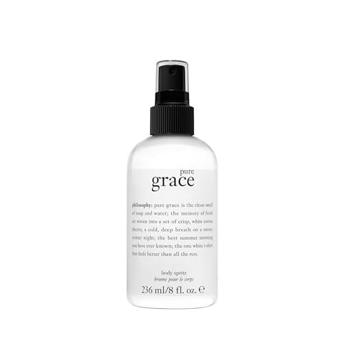philosophy pure grace body spray - crisp & clean women's scent with water lily, leafy greens & musk - 8 fl oz Avelisse