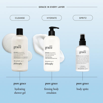 philosophy pure grace body spray - crisp & clean women's scent with water lily, leafy greens & musk - 8 fl oz Avelisse