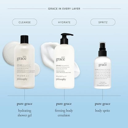 philosophy pure grace body spray - crisp & clean women's scent with water lily, leafy greens & musk - 8 fl oz Avelisse