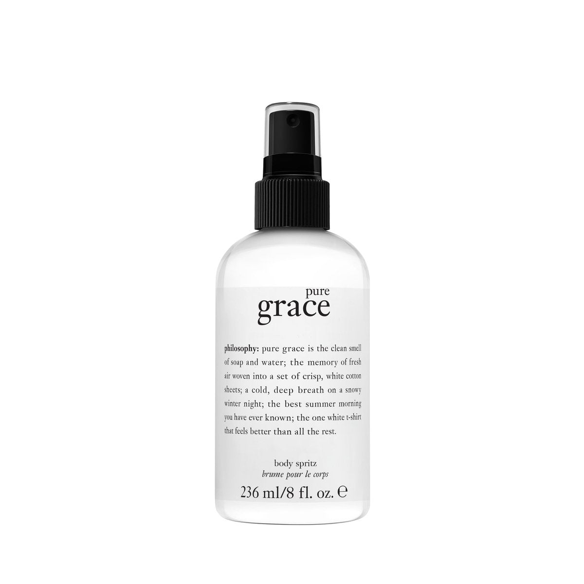 philosophy pure grace body spray - crisp & clean women's scent with water lily, leafy greens & musk - 8 fl oz Avelisse