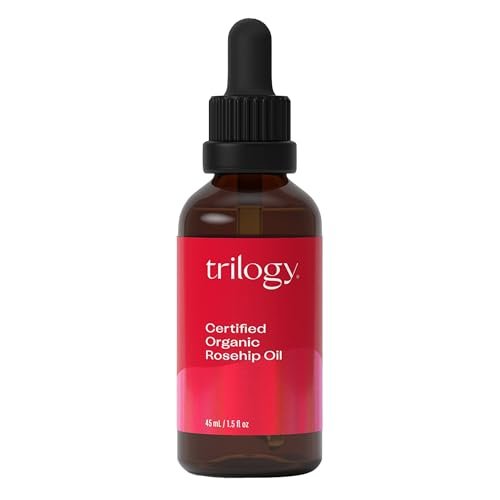 Trilogy Certified Organic Rosehip Oil - Pure Cold-Pressed Rosehip Seed Oil for Scars, Stretch Marks, Fine Lines & Wrinkles - With Omega 3, 6 & 9 for All Skin Types, USDA Certified, 1.52 oz Avelisse