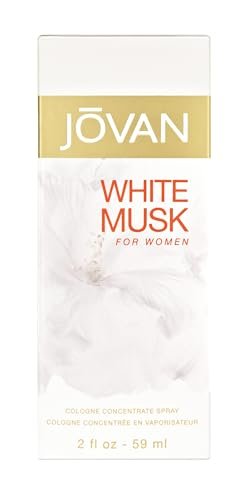 Jovan White Musk for Women Eau de Cologne Spray, 2 fl oz - Notes of Jasmine, Musk, and Amber, Long Lasting Everyday Fragrance Avelisse