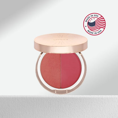 Emani Blush & Bronzer - Natural Mineral Pressed Bronzer for Face - Radiant Skin Blush for Sun Kissed Glow (Malibu)