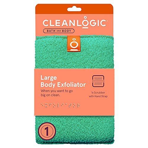 Cleanlogic Large Exfoliating Body Scrubber – Gentle Exfoliation for Smooth Skin, 1 Count (Green) - görsel 6